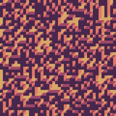 Edward Zajecs 2. Cubo 'nun 1971' deki uygulaması. Esasen 8 taştan oluşan bir Truchet fayans seti ve yerleştirme sanatı illüstrasyonu için kurallar 