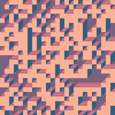 Edward Zajecs 2. Cubo 'nun 1971' deki uygulaması. Esasen 8 taştan oluşan bir Truchet fayans seti ve yerleştirme sanatı illüstrasyonu için kurallar  