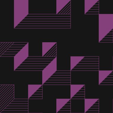 Edward Zajecs 2. Cubo 'nun 1971' deki uygulaması. Esasen 8 taştan oluşan bir Truchet fayans seti ve yerleştirme sanatı illüstrasyonu için kurallar  