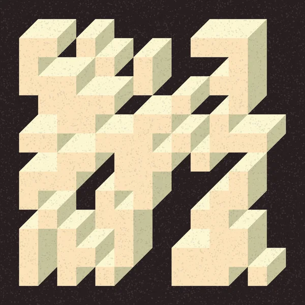 Edward Zajecs 2. Cubo 'nun 1971' deki uygulaması. Esasen 8 taştan oluşan bir Truchet fayans seti ve yerleştirme sanatı illüstrasyonu için kurallar 