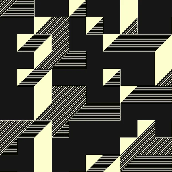 Edward Zajecs 2. Cubo 'nun 1971' deki uygulaması. Esasen 8 taştan oluşan bir Truchet fayans seti ve yerleştirme sanatı illüstrasyonu için kurallar 