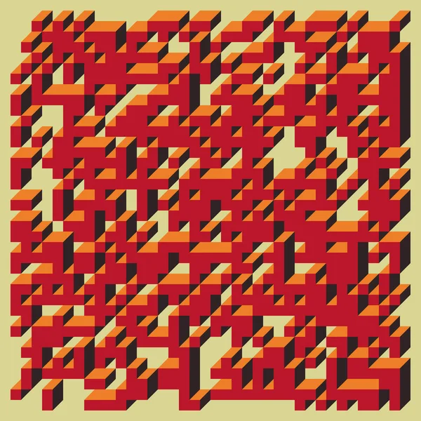 Edward Zajecs 2. Cubo 'nun 1971' deki uygulaması. Esasen 8 taştan oluşan bir Truchet fayans seti ve yerleştirme sanatı illüstrasyonu için kurallar  