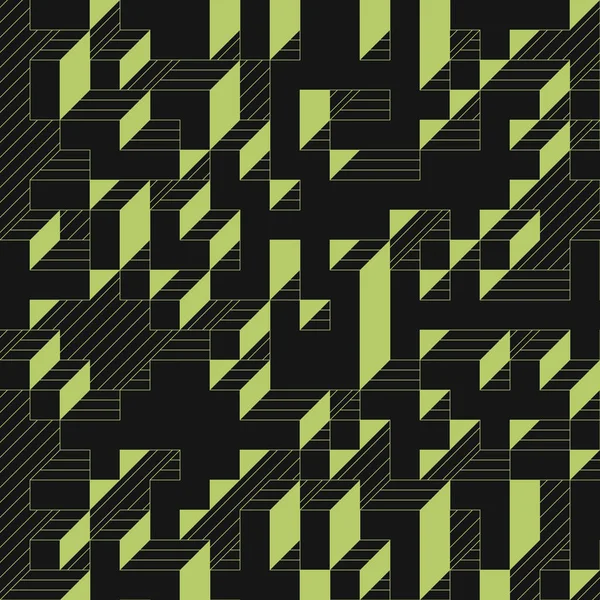 Edward Zajecs 2. Cubo 'nun 1971' deki uygulaması. Esasen 8 taştan oluşan bir Truchet fayans seti ve yerleştirme sanatı illüstrasyonu için kurallar 