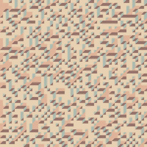 Edward Zajecs 2. Cubo 'nun 1971' deki uygulaması. Esasen 8 taştan oluşan bir Truchet fayans seti ve yerleştirme sanatı illüstrasyonu için kurallar 