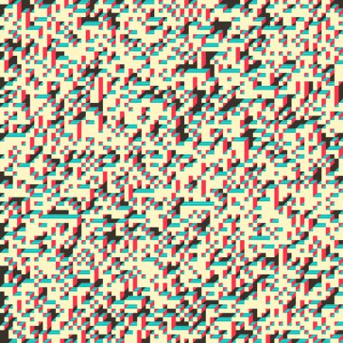 Edward Zajecs 2. Cubo 'nun 1971' deki uygulaması. Esasen 8 taştan oluşan bir Truchet fayans seti ve yerleştirme sanatı illüstrasyonu için kurallar 