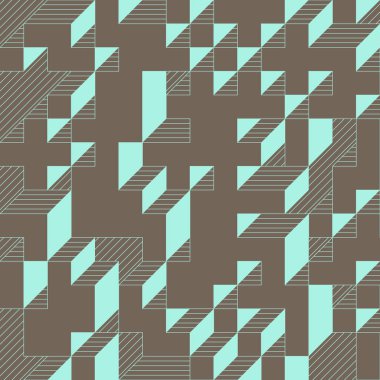 Edward Zajecs 2. Cubo 'nun 1971' deki uygulaması. Esasen 8 taştan oluşan bir Truchet fayans seti ve yerleştirme sanatı illüstrasyonu için kurallar 