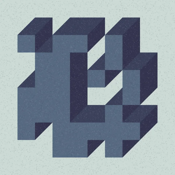 Edward Zajecs 2. Cubo 'nun 1971' deki uygulaması. Esasen 8 taştan oluşan bir Truchet fayans seti ve yerleştirme sanatı illüstrasyonu için kurallar 