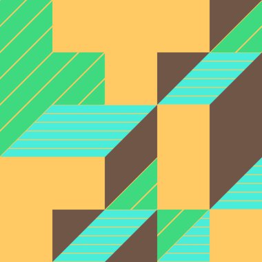 Edward Zajecs 2. Cubo 'nun 1971' deki uygulaması. Esasen 8 taştan oluşan bir Truchet fayans seti ve yerleştirme sanatı illüstrasyonu için kurallar 