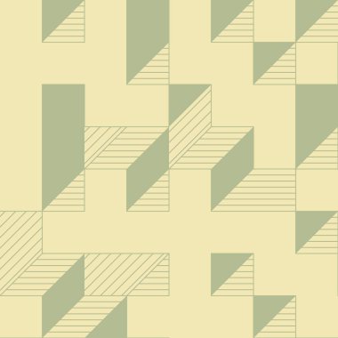 Edward Zajecs 2. Cubo 'nun 1971' deki uygulaması. Esasen 8 taştan oluşan bir Truchet fayans seti ve yerleştirme sanatı illüstrasyonu için kurallar 