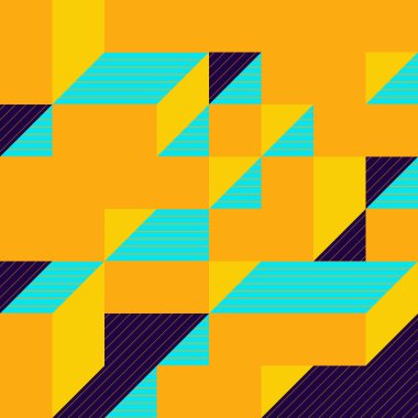 Edward Zajecs 2. Cubo 'nun 1971' deki uygulaması. Esasen 8 taştan oluşan bir Truchet fayans seti ve yerleştirme sanatı illüstrasyonu için kurallar 