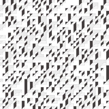 Edward Zajecs 2. Cubo 'nun 1971' deki uygulaması. Esasen 8 taştan oluşan bir Truchet fayans seti ve yerleştirme sanatı illüstrasyonu için kurallar 