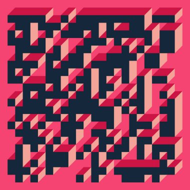 Edward Zajecs 2. Cubo 'nun 1971' deki uygulaması. Esasen 8 taştan oluşan bir Truchet fayans seti ve yerleştirme sanatı illüstrasyonu için kurallar 