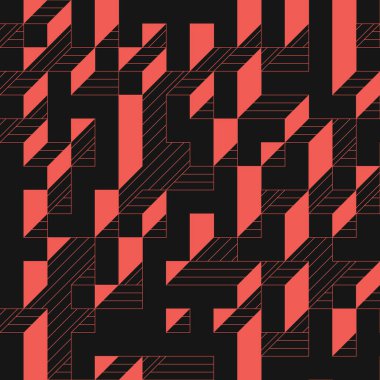 Edward Zajecs 2. Cubo 'nun 1971' deki uygulaması. Esasen 8 taştan oluşan bir Truchet fayans seti ve yerleştirme sanatı illüstrasyonu için kurallar 