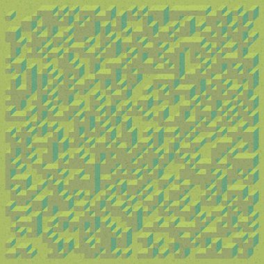 Edward Zajecs 2. Cubo 'nun 1971' deki uygulaması. Esasen 8 taştan oluşan bir Truchet fayans seti ve yerleştirme sanatı illüstrasyonu için kurallar 