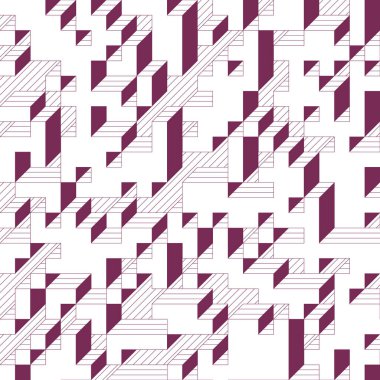 Edward Zajecs 2. Cubo 'nun 1971' deki uygulaması. Esasen 8 taştan oluşan bir Truchet fayans seti ve yerleştirme sanatı illüstrasyonu için kurallar 