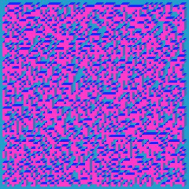 Edward Zajecs 2. Cubo 'nun 1971' deki uygulaması. Esasen 8 taştan oluşan bir Truchet fayans seti ve yerleştirme sanatı illüstrasyonu için kurallar 