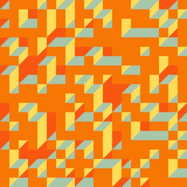 Edward Zajecs 2. Cubo 'nun 1971' deki uygulaması. Esasen 8 taştan oluşan bir Truchet fayans seti ve yerleştirme sanatı illüstrasyonu için kurallar 