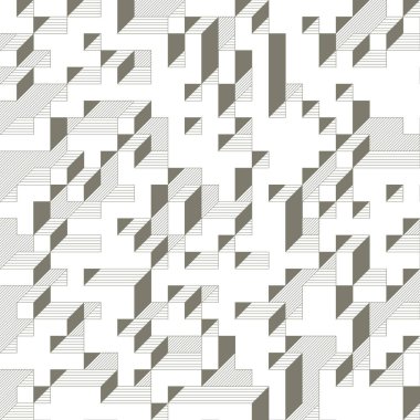 Edward Zajecs 2. Cubo 'nun 1971' deki uygulaması. Esasen 8 taştan oluşan bir Truchet fayans seti ve yerleştirme sanatı illüstrasyonu için kurallar 