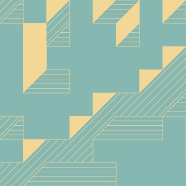 Edward Zajecs 2. Cubo 'nun 1971' deki uygulaması. Esasen 8 taştan oluşan bir Truchet fayans seti ve yerleştirme sanatı illüstrasyonu için kurallar 