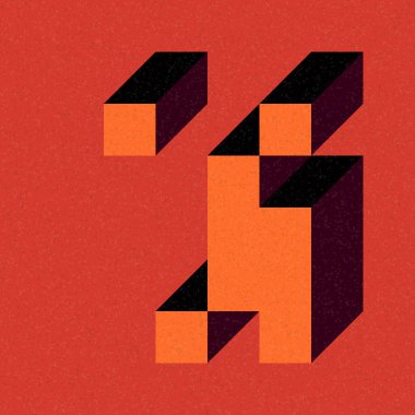 Edward Zajecs 2. Cubo 'nun 1971' deki uygulaması. Esasen 8 taştan oluşan bir Truchet fayans seti ve yerleştirme sanatı illüstrasyonu için kurallar 