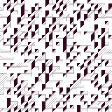 Edward Zajecs 2. Cubo 'nun 1971' deki uygulaması. Esasen 8 taştan oluşan bir Truchet fayans seti ve yerleştirme sanatı illüstrasyonu için kurallar 