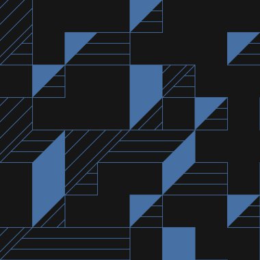 Edward Zajecs 2. Cubo 'nun 1971' deki uygulaması. Esasen 8 taştan oluşan bir Truchet fayans seti ve yerleştirme sanatı illüstrasyonu için kurallar 