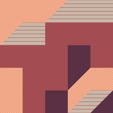 Edward Zajecs 2. Cubo 'nun 1971' deki uygulaması. Esasen 8 taştan oluşan bir Truchet fayans seti ve yerleştirme sanatı illüstrasyonu için kurallar 