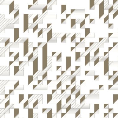 Edward Zajecs 2. Cubo 'nun 1971' deki uygulaması. Esasen 8 taştan oluşan bir Truchet fayans seti ve yerleştirme sanatı illüstrasyonu için kurallar 