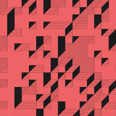 Edward Zajecs 2. Cubo 'nun 1971' deki uygulaması. Esasen 8 taştan oluşan bir Truchet fayans seti ve yerleştirme sanatı illüstrasyonu için kurallar 