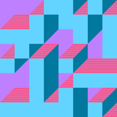 Edward Zajecs 2. Cubo 'nun 1971' deki uygulaması. Esasen 8 taştan oluşan bir Truchet fayans seti ve yerleştirme sanatı illüstrasyonu için kurallar 