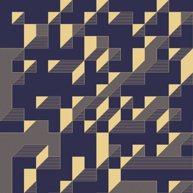 Edward Zajecs 2. Cubo 'nun 1971' deki uygulaması. Esasen 8 taştan oluşan bir Truchet fayans seti ve yerleştirme sanatı illüstrasyonu için kurallar 