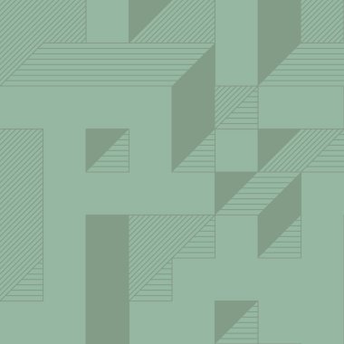 Edward Zajecs 2. Cubo 'nun 1971' deki uygulaması. Esasen 8 taştan oluşan bir Truchet fayans seti ve yerleştirme sanatı illüstrasyonu için kurallar 