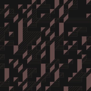 Edward Zajecs 2. Cubo 'nun 1971' deki uygulaması. Esasen 8 taştan oluşan bir Truchet fayans seti ve yerleştirme sanatı illüstrasyonu için kurallar  