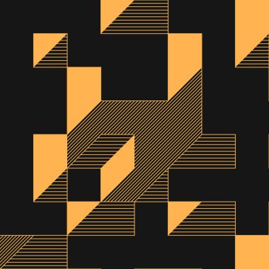 Edward Zajecs 2. Cubo 'nun 1971' deki uygulaması. Esasen 8 taştan oluşan bir Truchet fayans seti ve yerleştirme sanatı illüstrasyonu için kurallar 