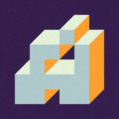 Edward Zajecs 2. Cubo 'nun 1971' deki uygulaması. Esasen 8 taştan oluşan bir Truchet fayans seti ve yerleştirme sanatı illüstrasyonu için kurallar 