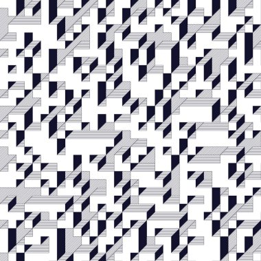 Edward Zajecs 2. Cubo 'nun 1971' deki uygulaması. Esasen 8 taştan oluşan bir Truchet fayans seti ve yerleştirme sanatı illüstrasyonu için kurallar 