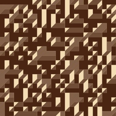 Edward Zajecs 2. Cubo 'nun 1971' deki uygulaması. Esasen 8 taştan oluşan bir Truchet fayans seti ve yerleştirme sanatı illüstrasyonu için kurallar 