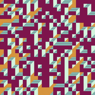 Edward Zajecs 2. Cubo 'nun 1971' deki uygulaması. Esasen 8 taştan oluşan bir Truchet fayans seti ve yerleştirme sanatı illüstrasyonu için kurallar 