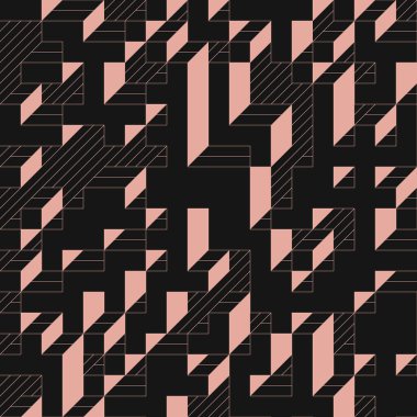 Edward Zajecs 2. Cubo 'nun 1971' deki uygulaması. Esasen 8 taştan oluşan bir Truchet fayans seti ve yerleştirme sanatı illüstrasyonu için kurallar 