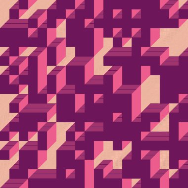 Edward Zajecs 2. Cubo 'nun 1971' deki uygulaması. Esasen 8 taştan oluşan bir Truchet fayans seti ve yerleştirme sanatı illüstrasyonu için kurallar 