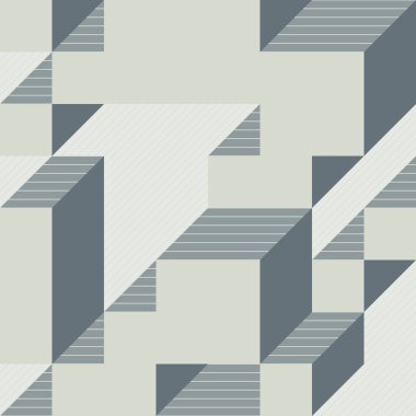 Edward Zajecs 2. Cubo 'nun 1971' deki uygulaması. Esasen 8 taştan oluşan bir Truchet fayans seti ve yerleştirme sanatı illüstrasyonu için kurallar 