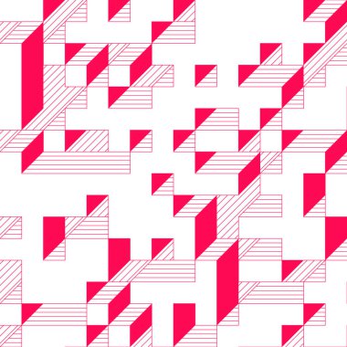 Edward Zajecs 2. Cubo 'nun 1971' deki uygulaması. Esasen 8 taştan oluşan bir Truchet fayans seti ve yerleştirme sanatı illüstrasyonu için kurallar 