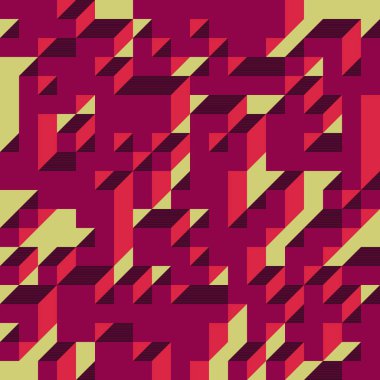 Edward Zajecs 2. Cubo 'nun 1971' deki uygulaması. Esasen 8 taştan oluşan bir Truchet fayans seti ve yerleştirme sanatı illüstrasyonu için kurallar 