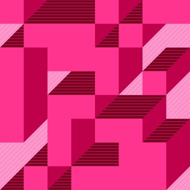 Edward Zajecs 2. Cubo 'nun 1971' deki uygulaması. Esasen 8 taştan oluşan bir Truchet fayans seti ve yerleştirme sanatı illüstrasyonu için kurallar 