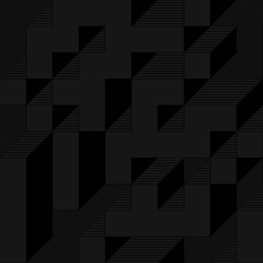 Edward Zajecs 2. Cubo 'nun 1971' deki uygulaması. Esasen 8 taştan oluşan bir Truchet fayans seti ve yerleştirme sanatı illüstrasyonu için kurallar 