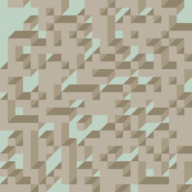 Edward Zajecs 2. Cubo 'nun 1971' deki uygulaması. Esasen 8 taştan oluşan bir Truchet fayans seti ve yerleştirme sanatı illüstrasyonu için kurallar 