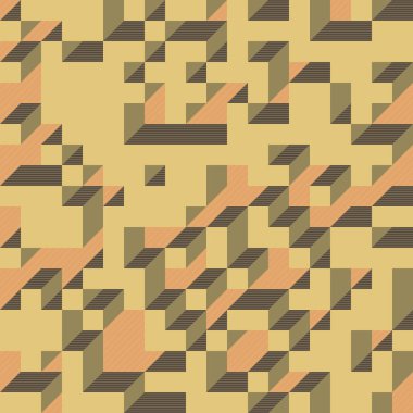 Edward Zajecs 2. Cubo 'nun 1971' deki uygulaması. Esasen 8 taştan oluşan bir Truchet fayans seti ve yerleştirme sanatı illüstrasyonu için kurallar  