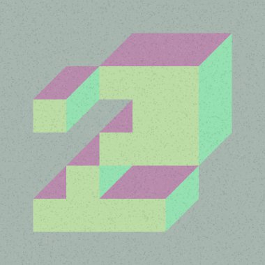 Edward Zajecs 2. Cubo 'nun 1971' deki uygulaması. Esasen 8 taştan oluşan bir Truchet fayans seti ve yerleştirme sanatı illüstrasyonu için kurallar 