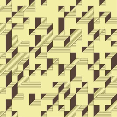 Edward Zajecs 2. Cubo 'nun 1971' deki uygulaması. Esasen 8 taştan oluşan bir Truchet fayans seti ve yerleştirme sanatı illüstrasyonu için kurallar  