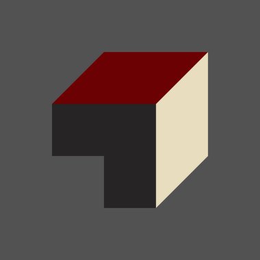 Edward Zajecs 2. Cubo 'nun 1971' deki uygulaması. Esasen 8 taştan oluşan bir Truchet fayans seti ve yerleştirme sanatı illüstrasyonu için kurallar 